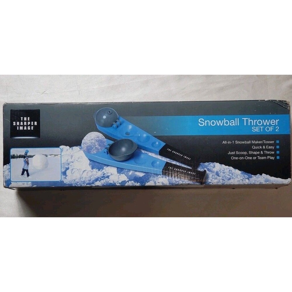 The Sharper Image Snowball Thrower Wand With Rubberized Grip Set Of 2 All in One